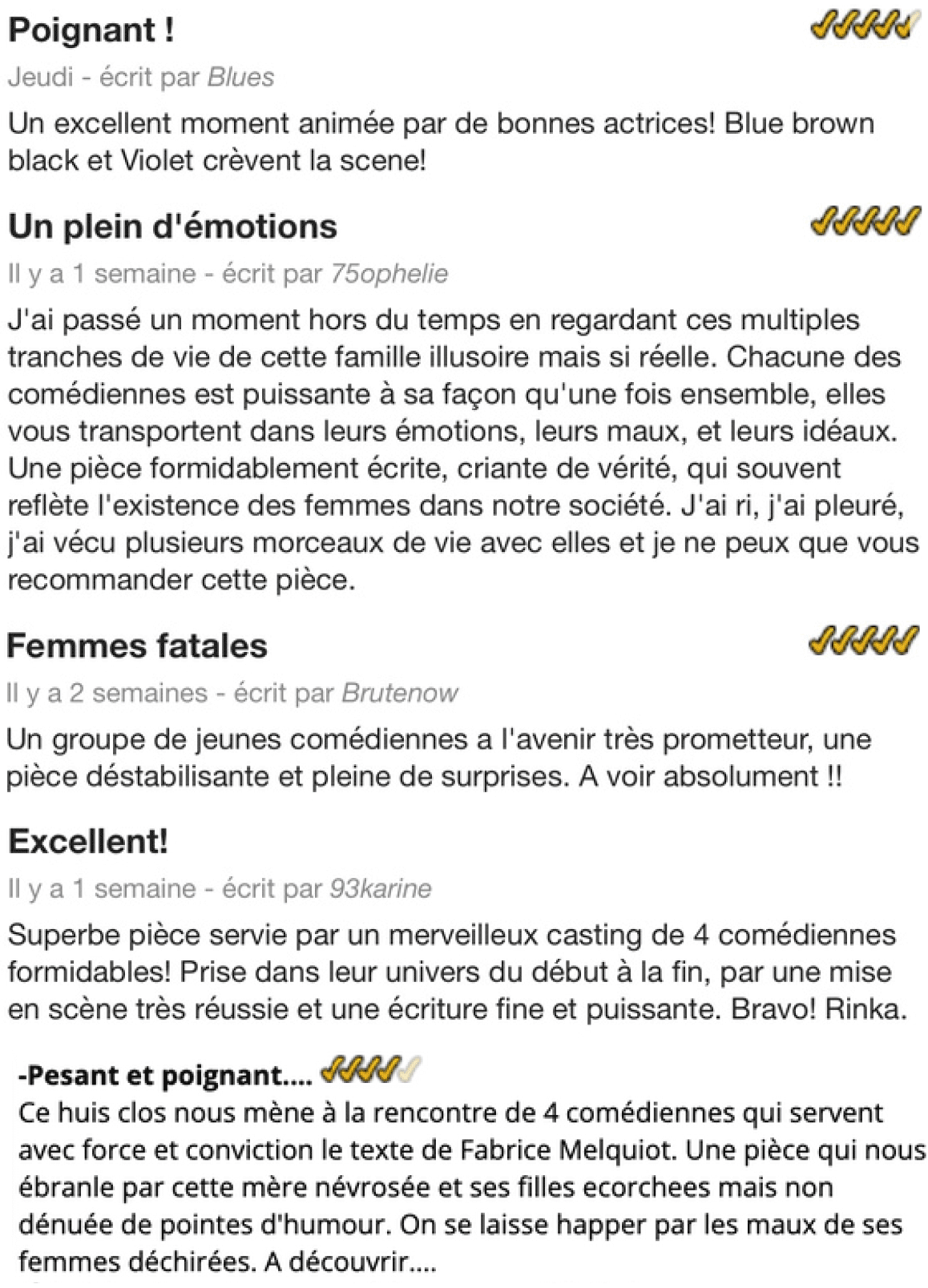Les tournesols, avis du public